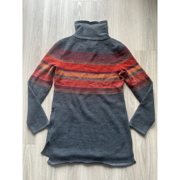 Krimson Klover Everlasting sweater tunic gray orange red knit women's sz‎ XS - Picture 2 of 3